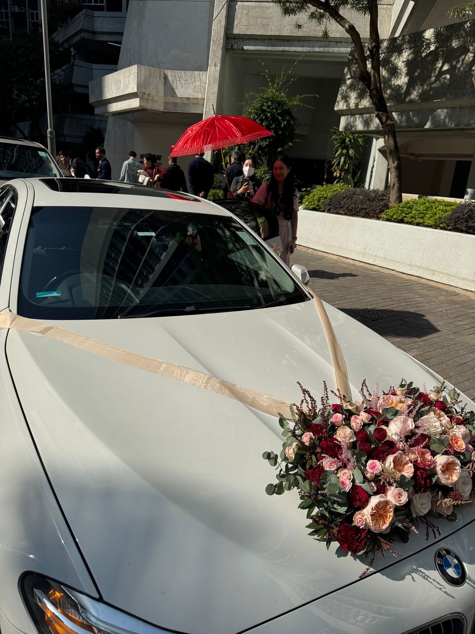 香港結婚花車，香港結婚花車推薦，香港結婚花車租借 白色，香港豪華花車租借，香港BMW花車租借，結婚花車推薦
