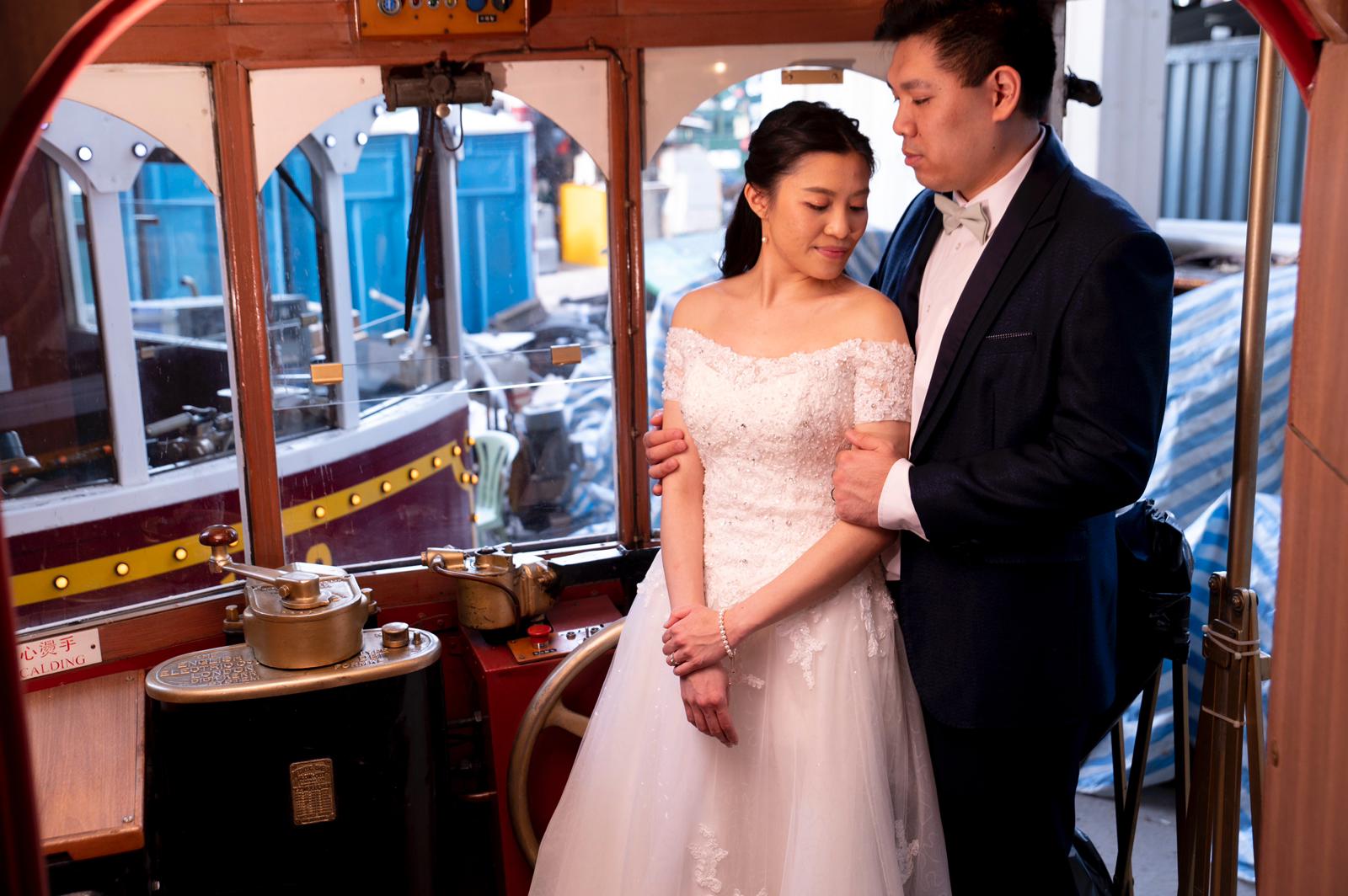 香港電車特色Prewedding化妝婚紗攝影推介套餐