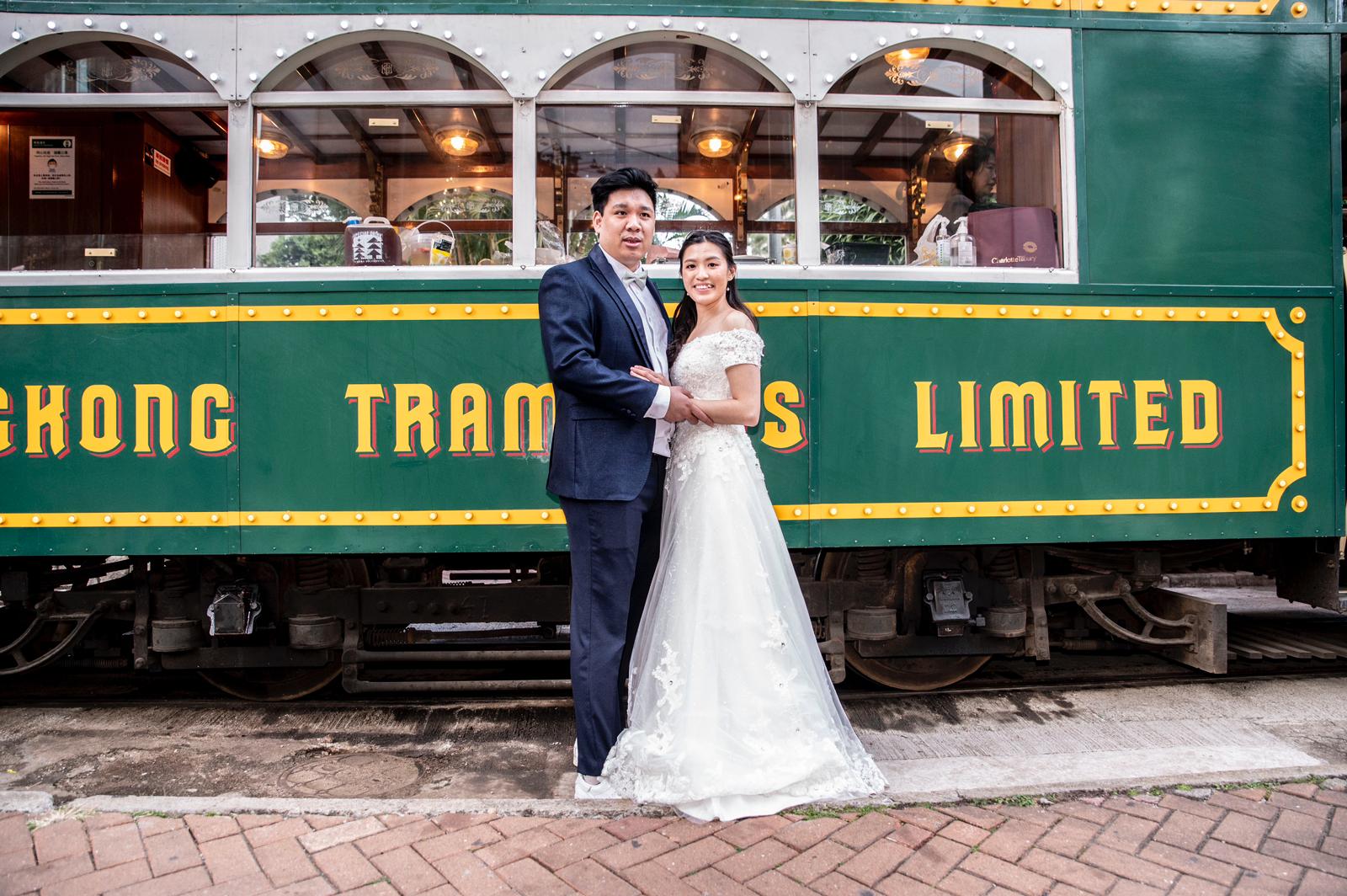 香港電車特色Prewedding化妝婚紗攝影推介套餐