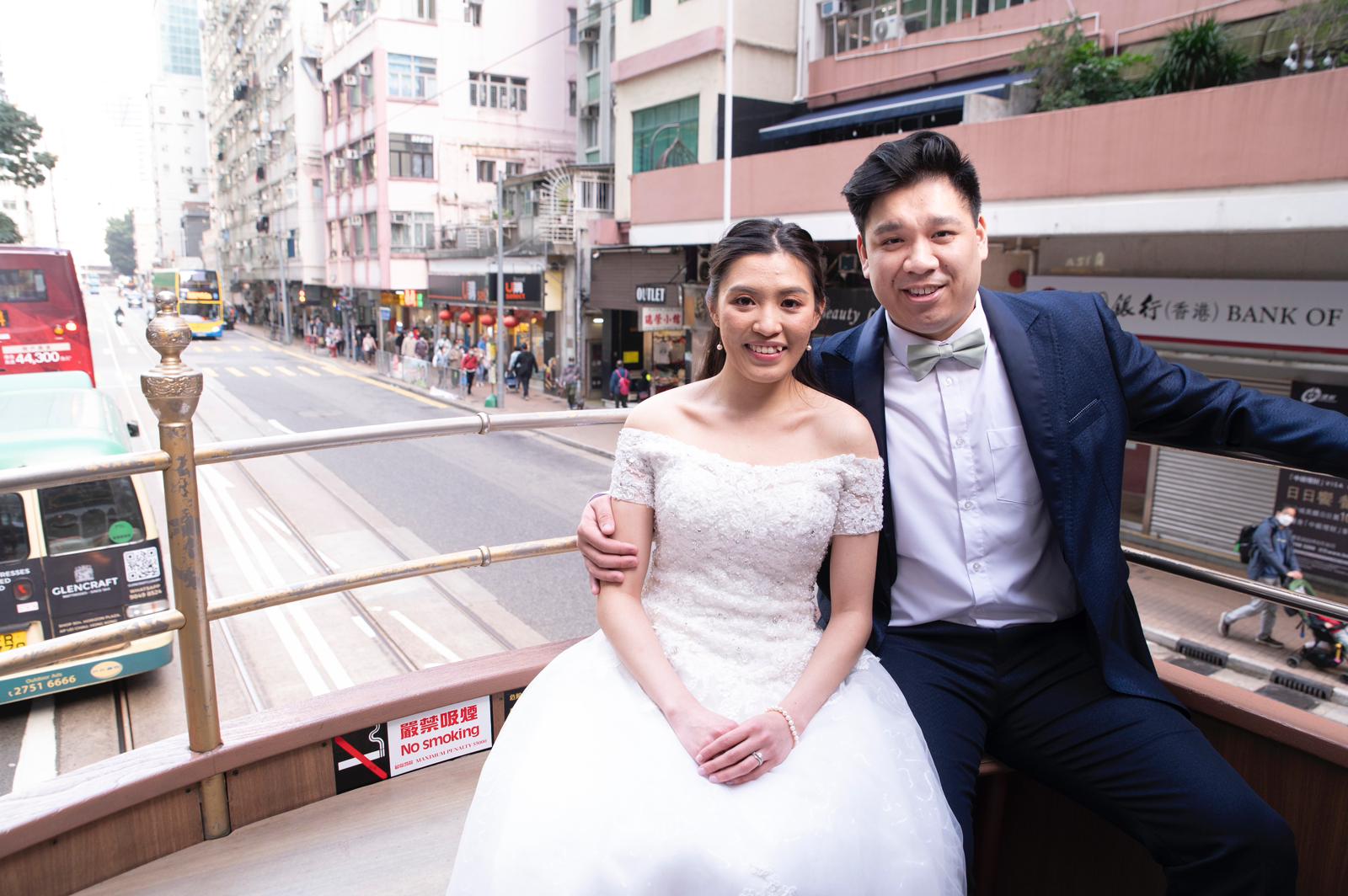 香港電車特色Prewedding化妝婚紗攝影推介套餐